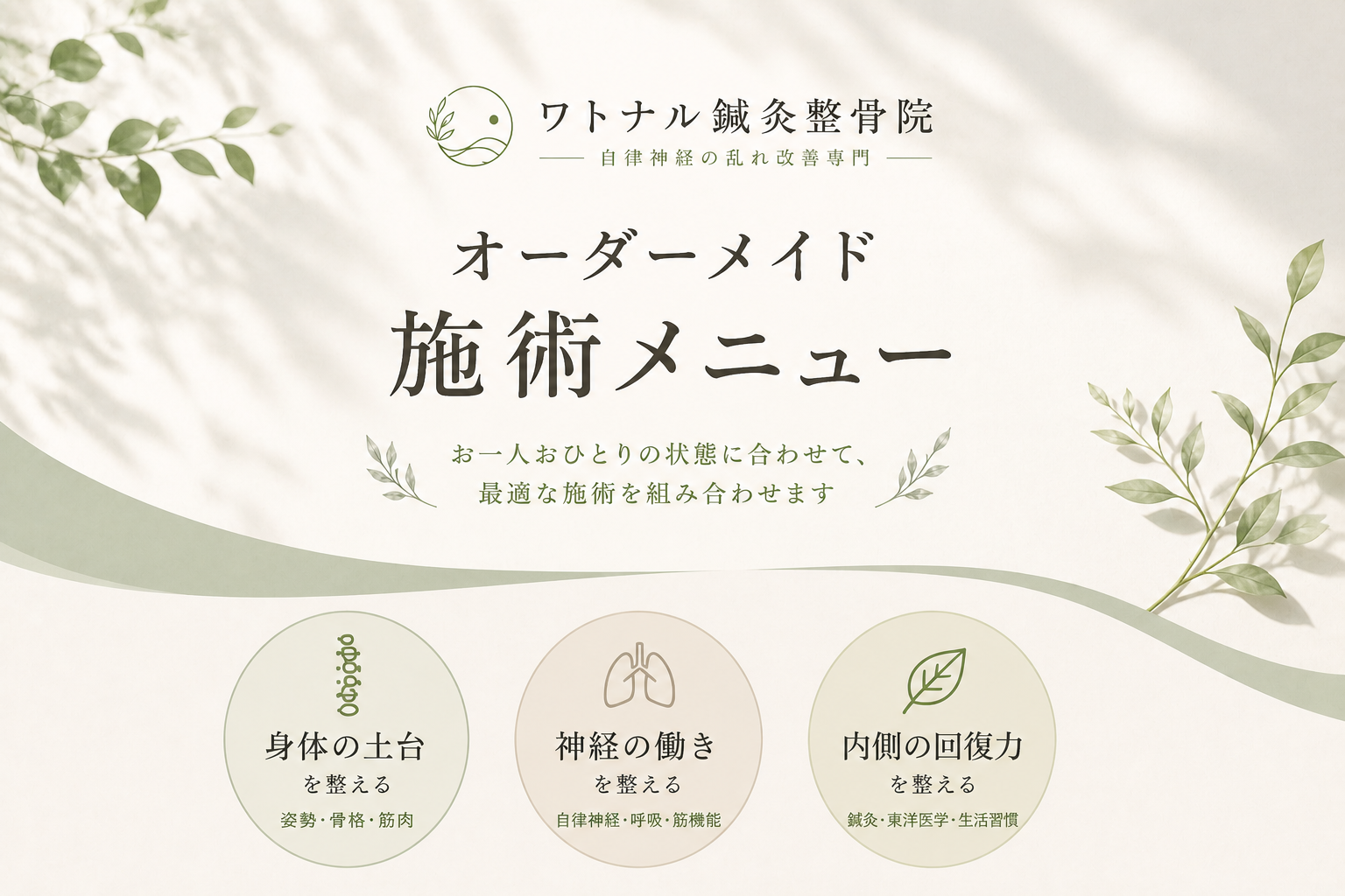 オーダーメイド施術メニュー